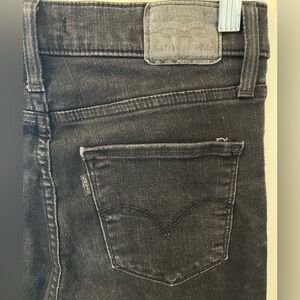 Levi’s 711 High Rise Super Skinny Black Denim Jeans Size 28
